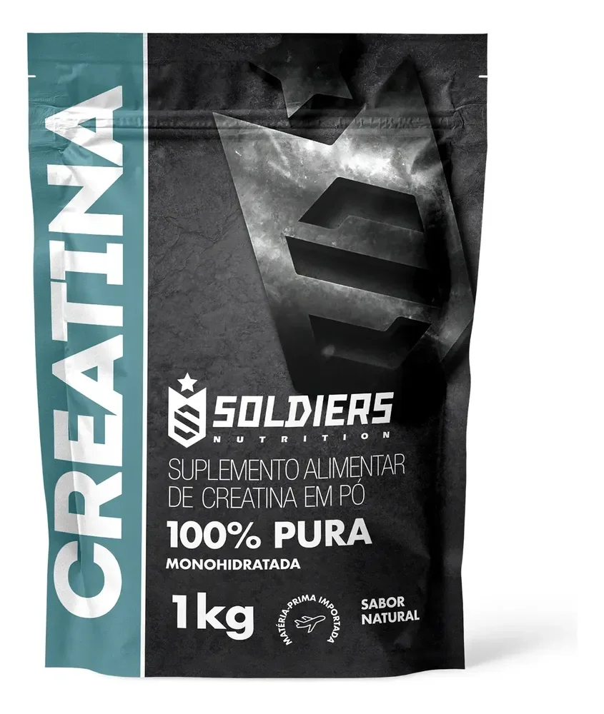 Creatina 1kg Suplemento Em Pó 100% Pura - Soldiers Nutrition Natural