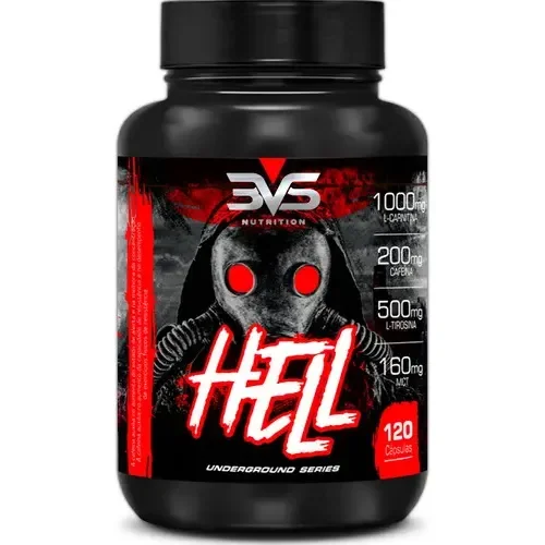 Termogênico Hell A Combinação Perfeita De 7 Ingredientes Com Cafeína L-carnitina L-tirosina Mct Picolinato De Cromo E Vitaminas 120 Cápsulas Sem Sabor