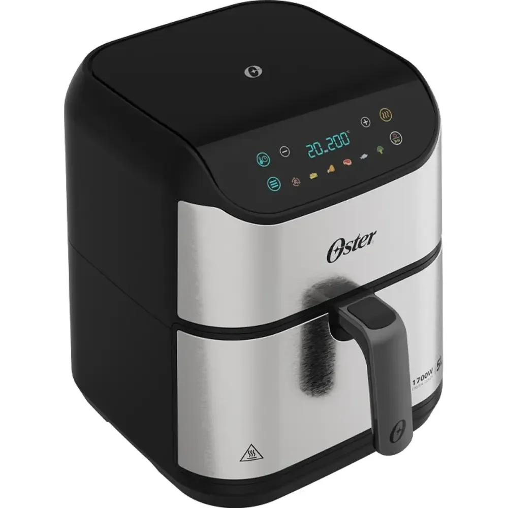 Fritadeira Digital Inox Oster 5l Com Painel Touch Cor Prateado