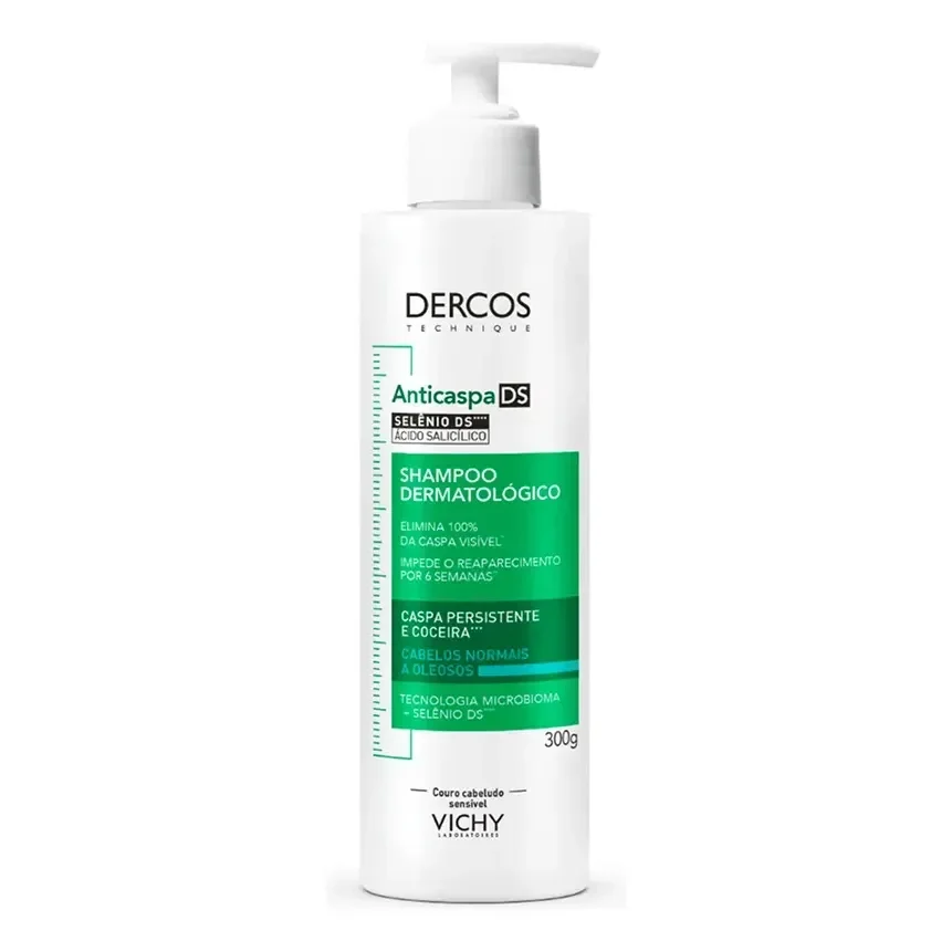 Shampoo Anticaspa Para Cabelos Normais A Oleosos Dercos Ds Vichy 300g