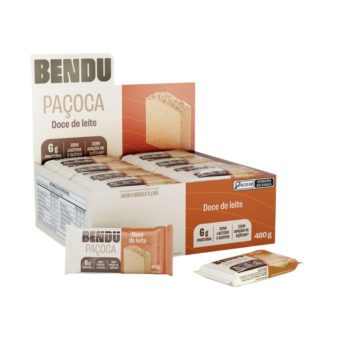 Paçoca de dulce de leche (display com 24 uni)