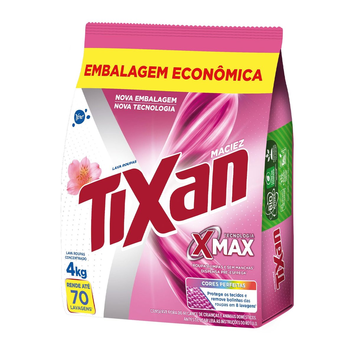 Ypê Lava Roupas em Pó Tixan Maciez Sachê 4Kg