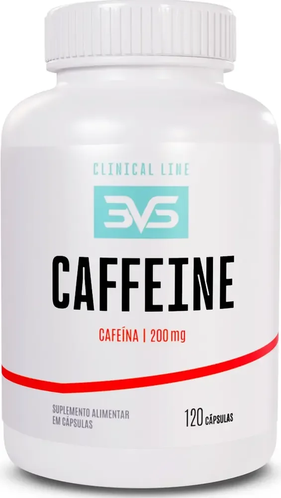 Cafeína 200mg - Fórmula com Máxima Concentração e Pureza - 120 cápsulas