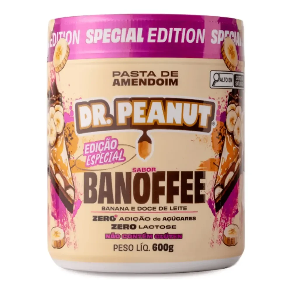 Pasta De Amendoim Com Whey Protein 600g Dr Peanut / Banoffee