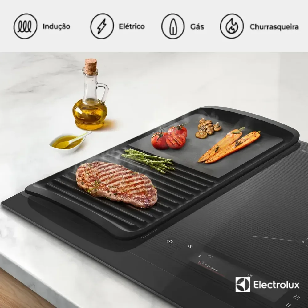 Electrolux Chapa Grill de Ferro Fundido para Fogão, Indução, Forno e Churrasqueiras