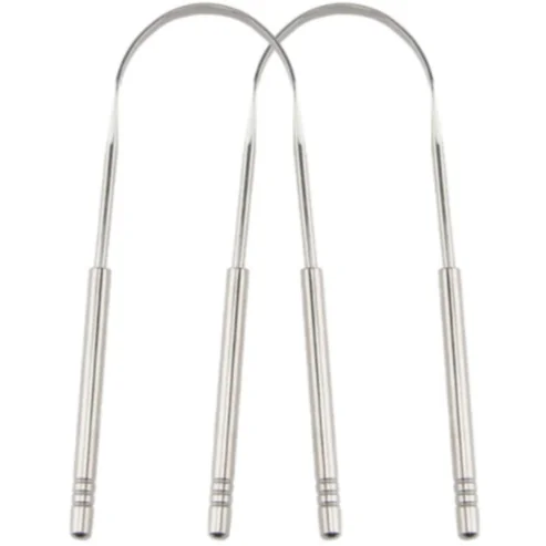 2 Peças Limpador De Língua Raspador De Língua Em Aço Inox Limpador De Lingua
