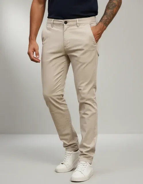 Calça Masculina De Sarja Premium Esporte Fino Bolso Faca