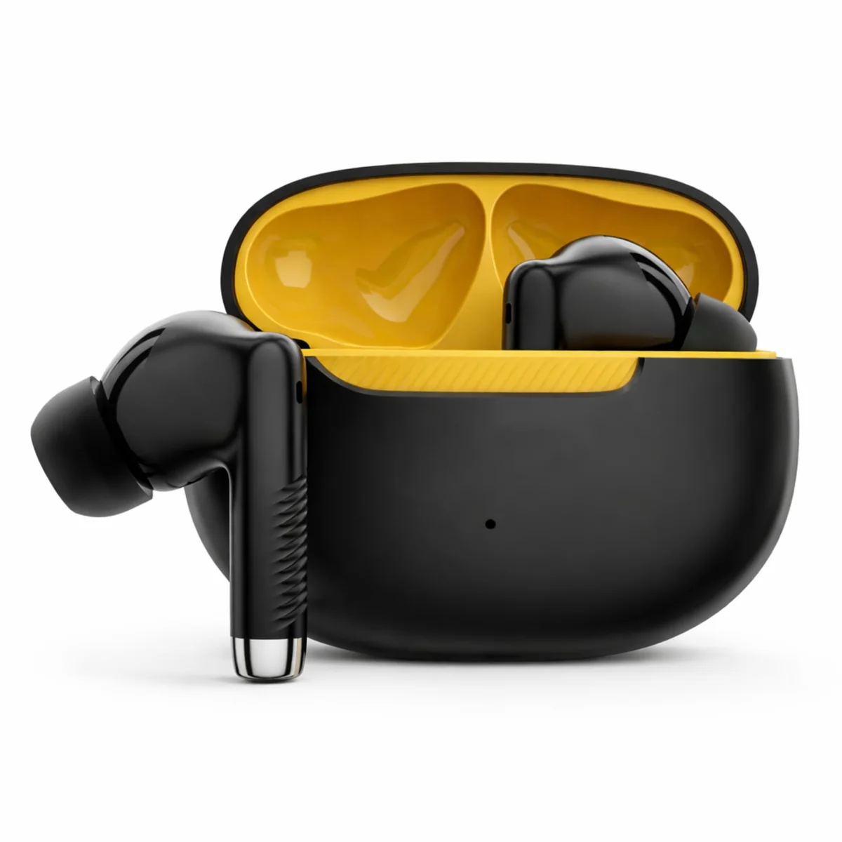 Fone de Ouvido Bluetooth 5.4 TWS Preto Sem Fio com Microfone, Controle Touch, Estojo Carregador USB-C, Até 16h com Estojo, Encaixe Intra-Auricular com Redução de Ruído, Android e iPhone