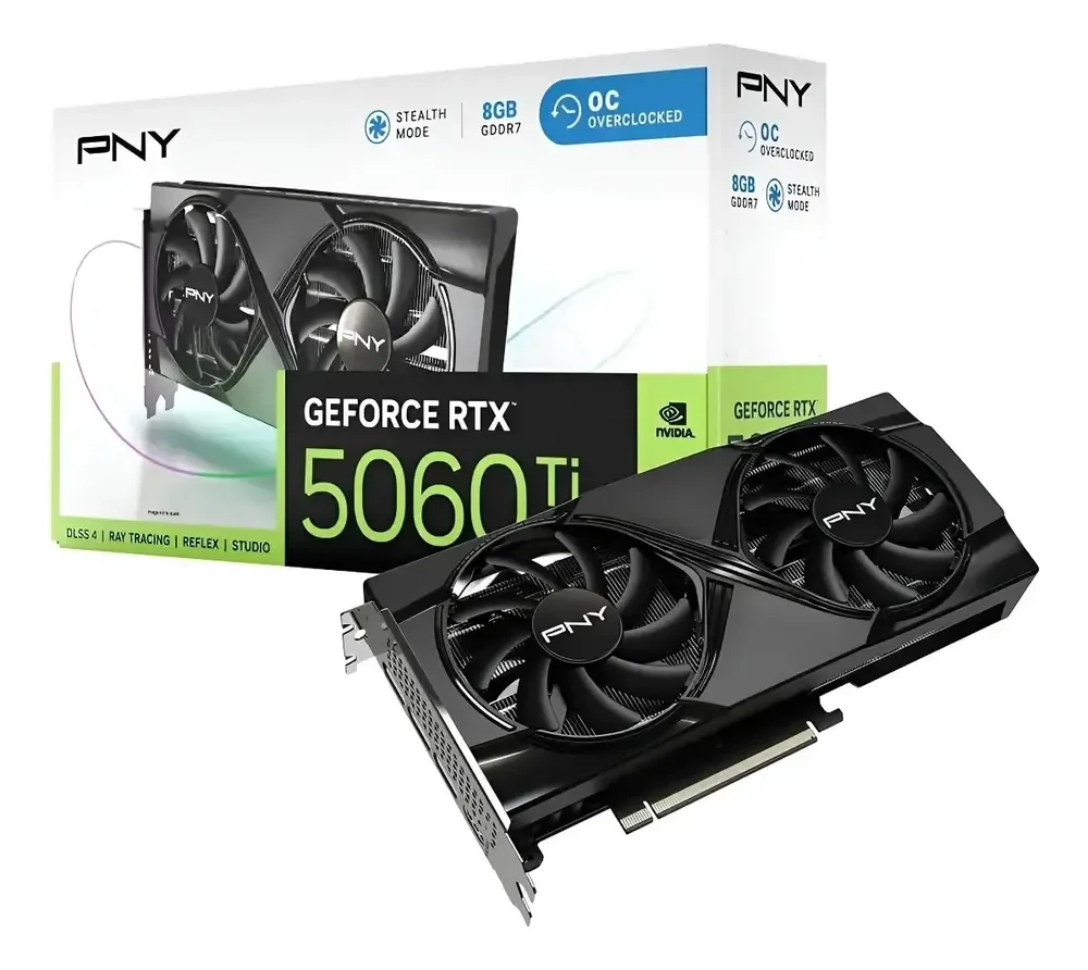 Placa De Video Geforce Nvidia Pny Rtx5060ti 8gb Oc Gddr7