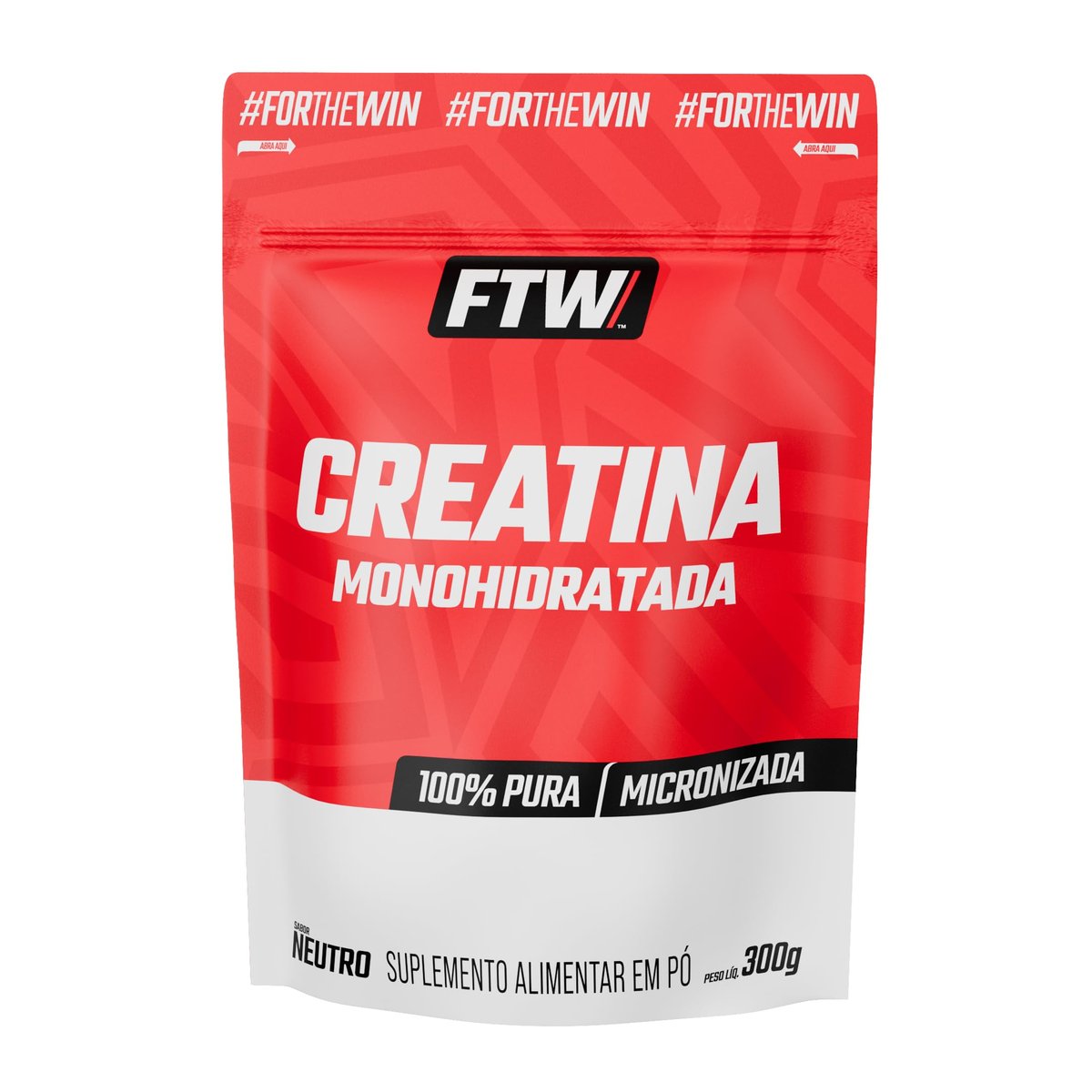 Creatina Pura 300G Refil Monohidratada FTW - Sem sabor Explosão de Energia, Força e Resistência - Absorção Rápida para Ganho de Massa e Performance