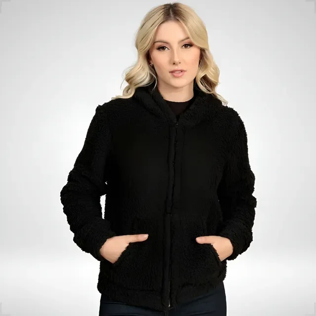 Casaco Feminino Inverno Blusa De Frio Teddy Pelúcia Cores