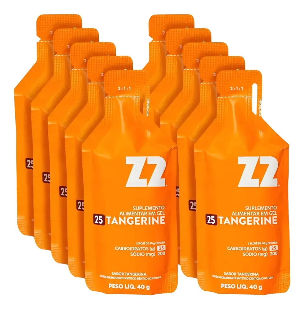 Energy Gel Z2 Tangerine Box 10 Unidades Sachê 40g Tangerine