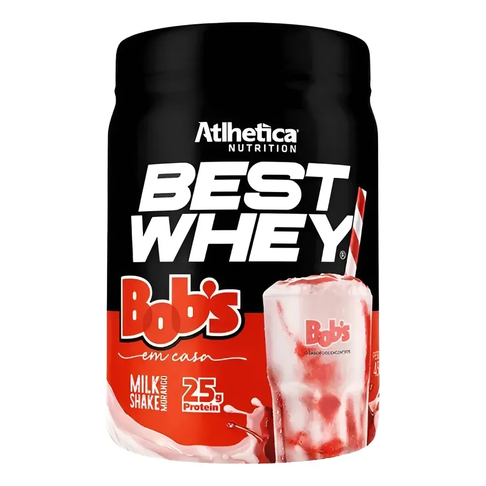 Best Whey Protein Bob's Morango Atlhetica Nutrition 450g Morango