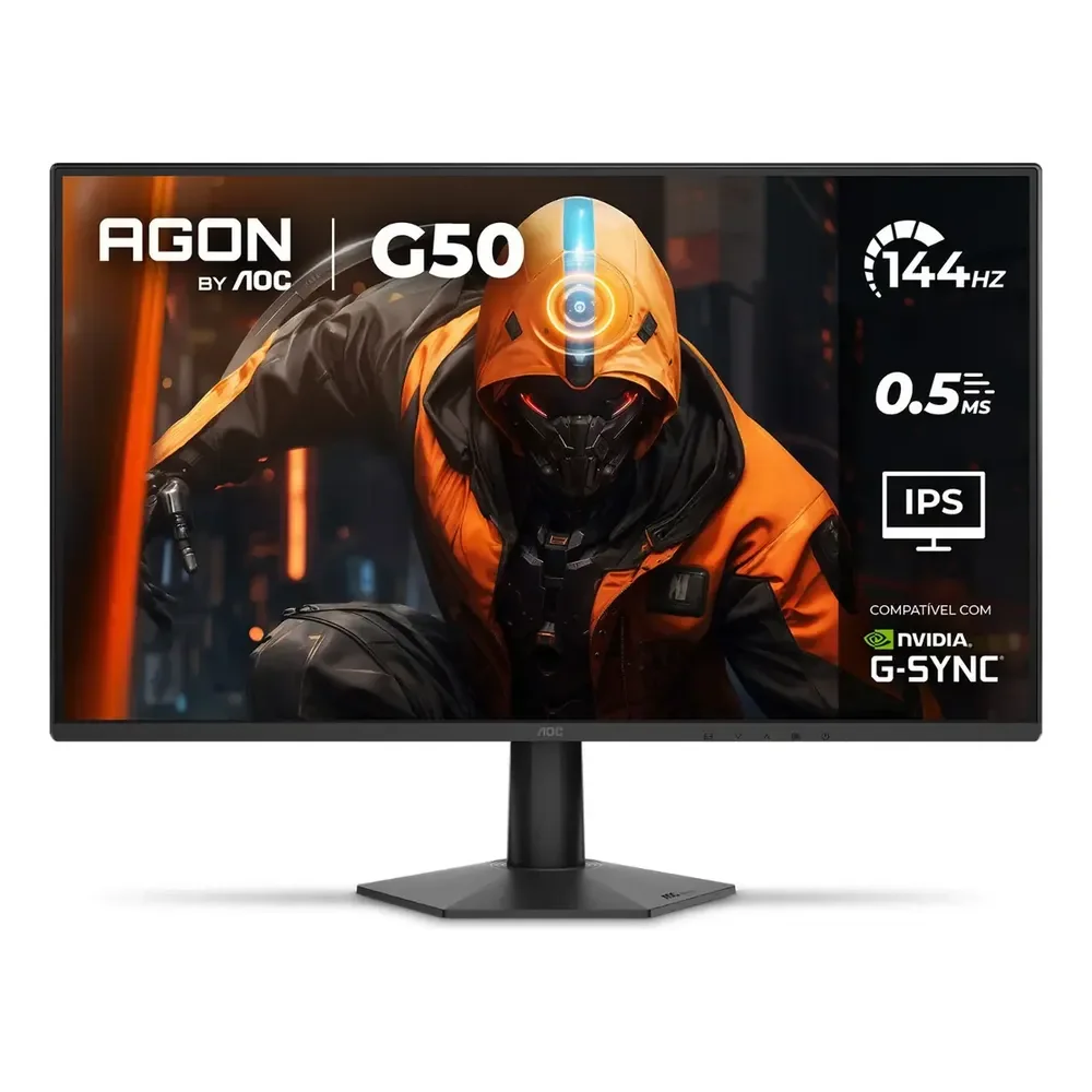 Monitor Gamer Aoc Agon G50 27  144hz 0,5ms 27g50f Preto 127/220v