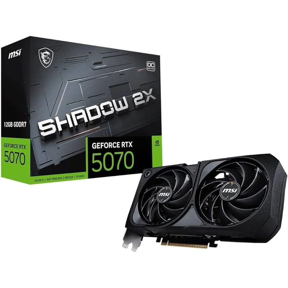 Placa de Vídeo NVIDIA GeForce MSI RTX5070 Shadow OC 2X 12GB - 192 Bits - HDMI/3X DP - 912-V532
