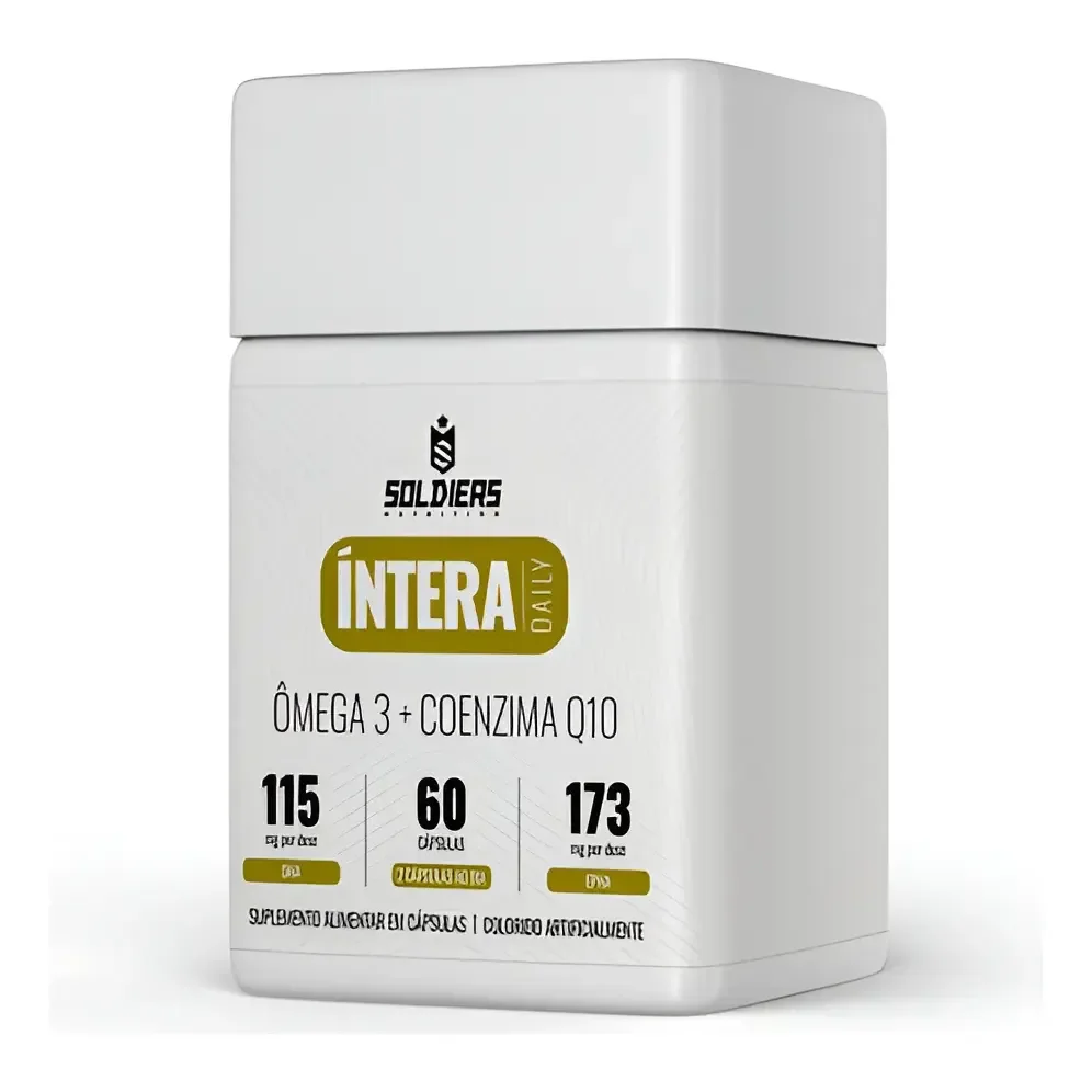 Ômega 3 + Coenzima Q10 Coq10 60 Caps Softgel Íntera Daily - Soldiers Natural