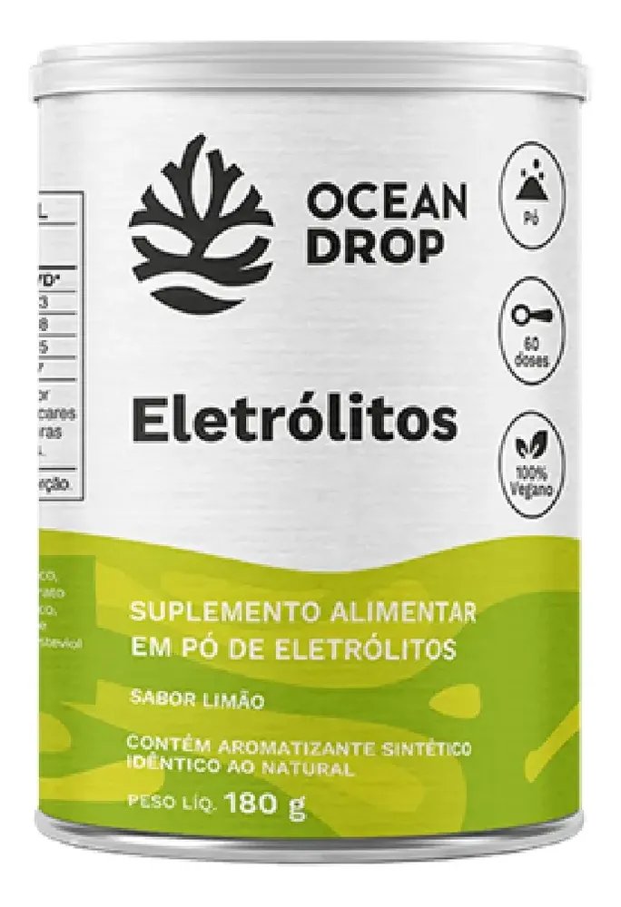 Eletrólito Ocean DROP Vitaminas e Minerais em pó sabor Limão x 180g