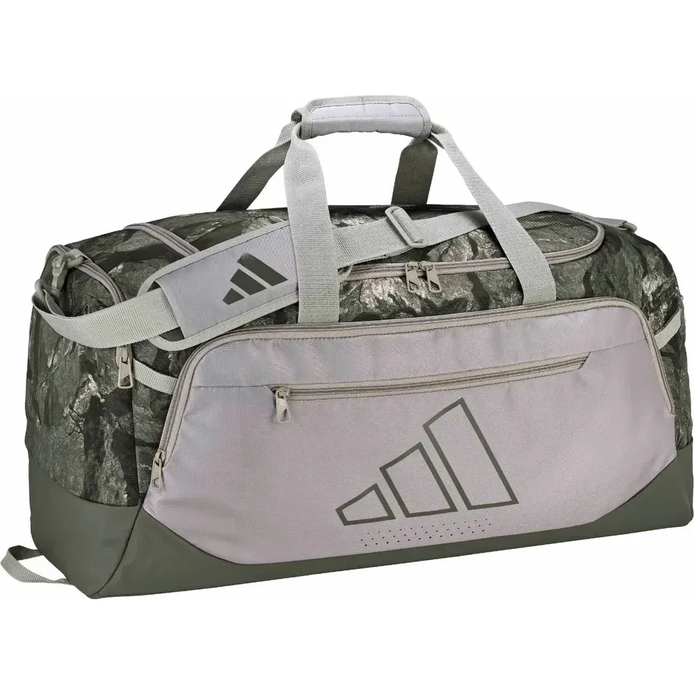 Bolsa De Treino Defender Duffle Estampada adidas Verde Lisa Níquel Cinza