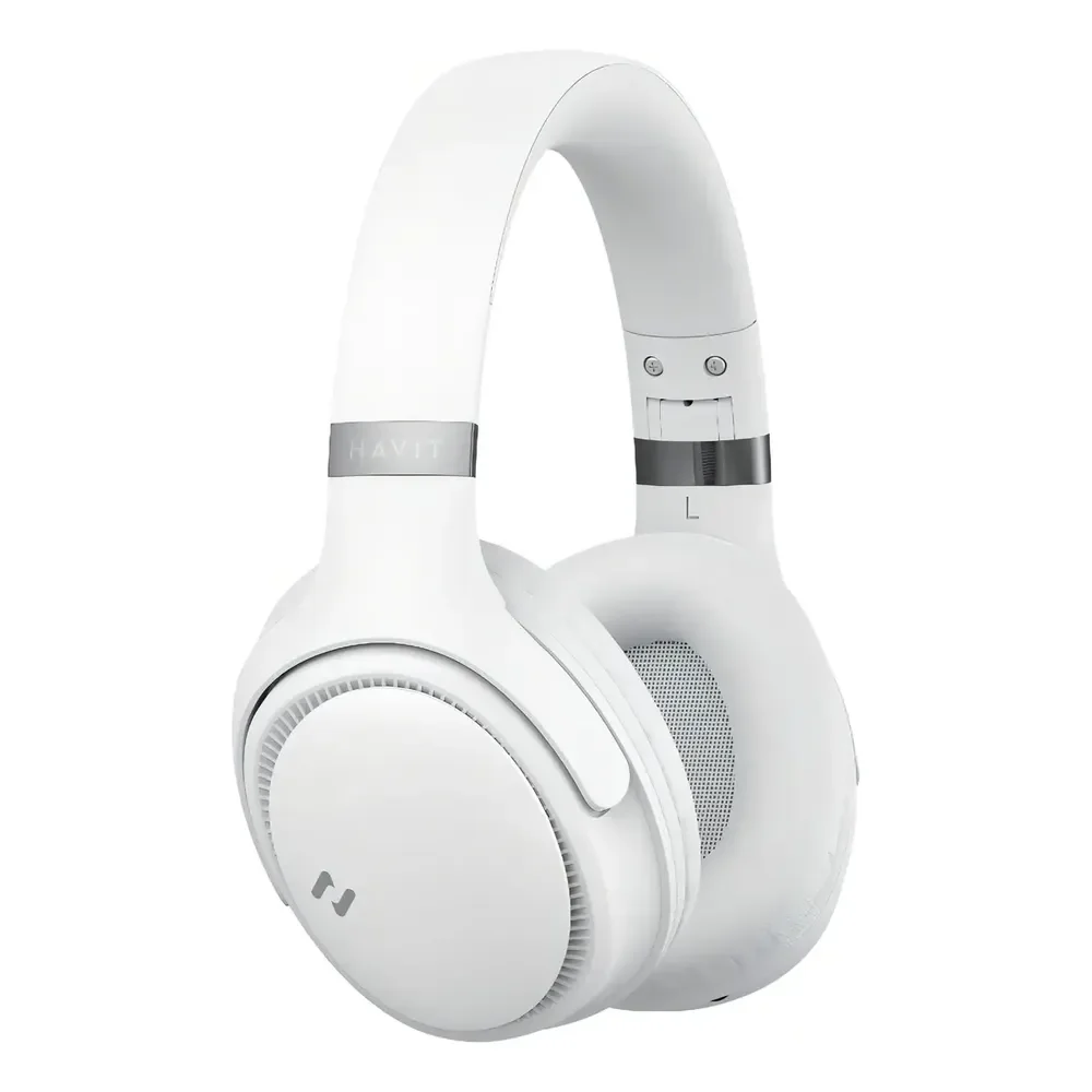 Heaphone Havit H630bt Bluetooth 5.3 On-ear 3d 55h Cor Bege Branco