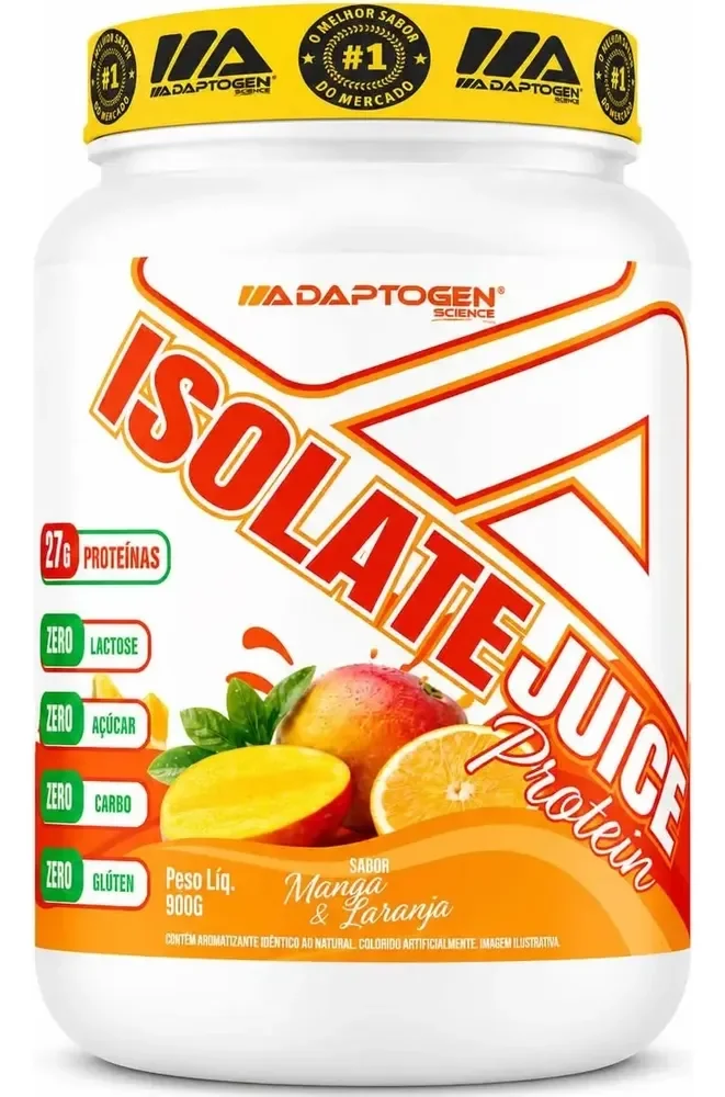 Tasty Whey Isolado Adaptogen Juice Manga Laranja 900g Manga E Laranja