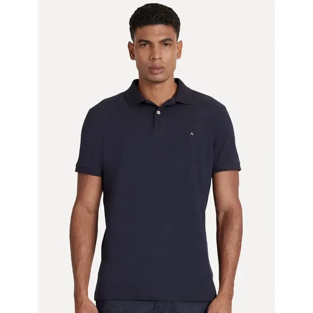 Camiseta Polo Aramis Masculina Basic Piquet Marinho