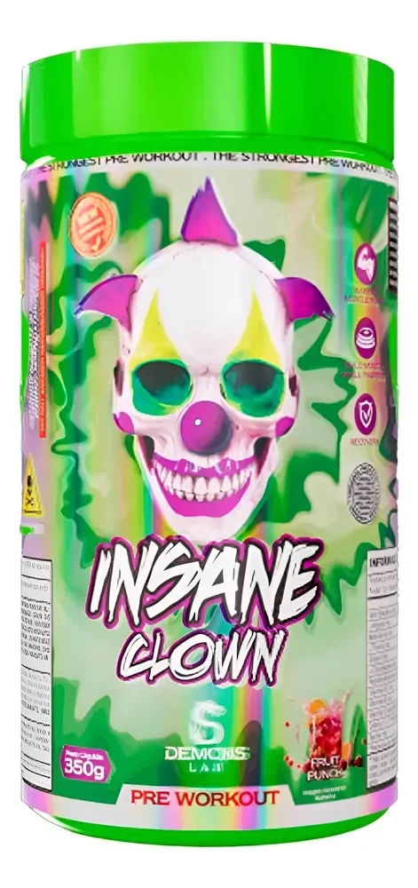 Pré Treino Insane Clown 350g Demons Lab Sabor Fruit punch