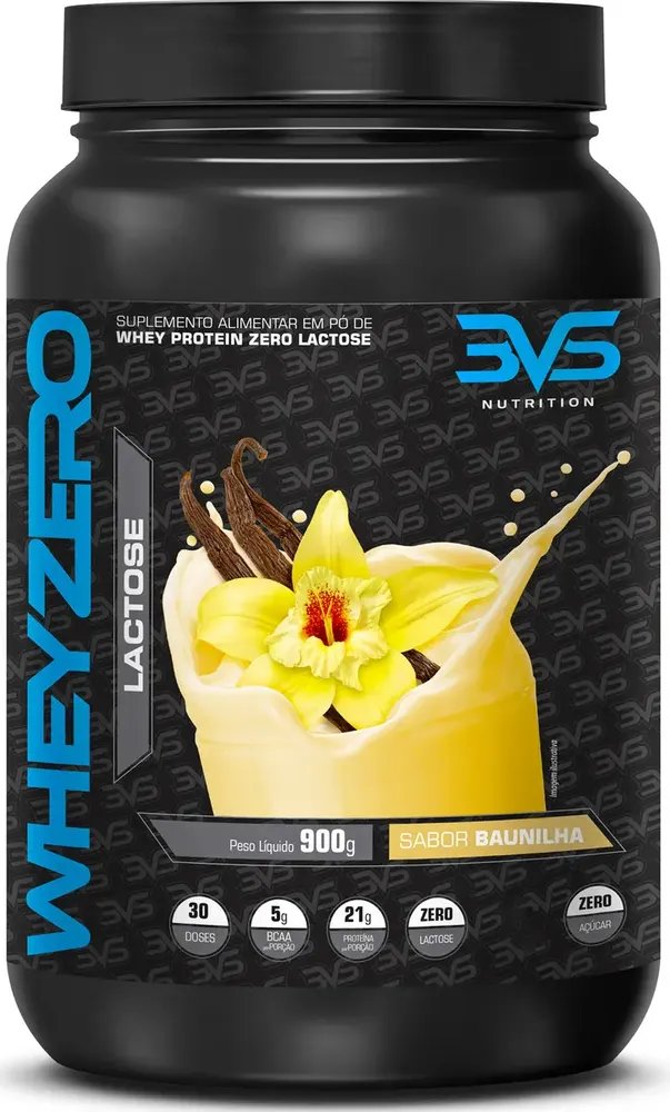 Whey Zero Lactose 900g Sabor: Baunilha - Fórmula Exclusiva com 21g De Proteína Por Dose
