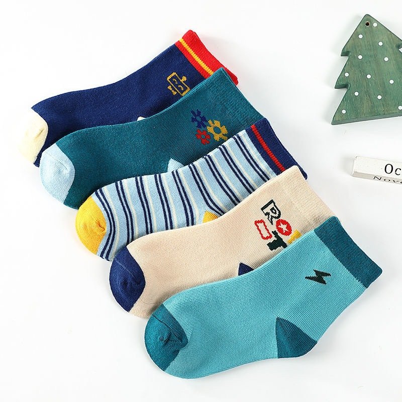 Kit 6 ou 12 Pares Meias Bebê e Infantil Menino Masculino Com Estampa Cor Sortidos