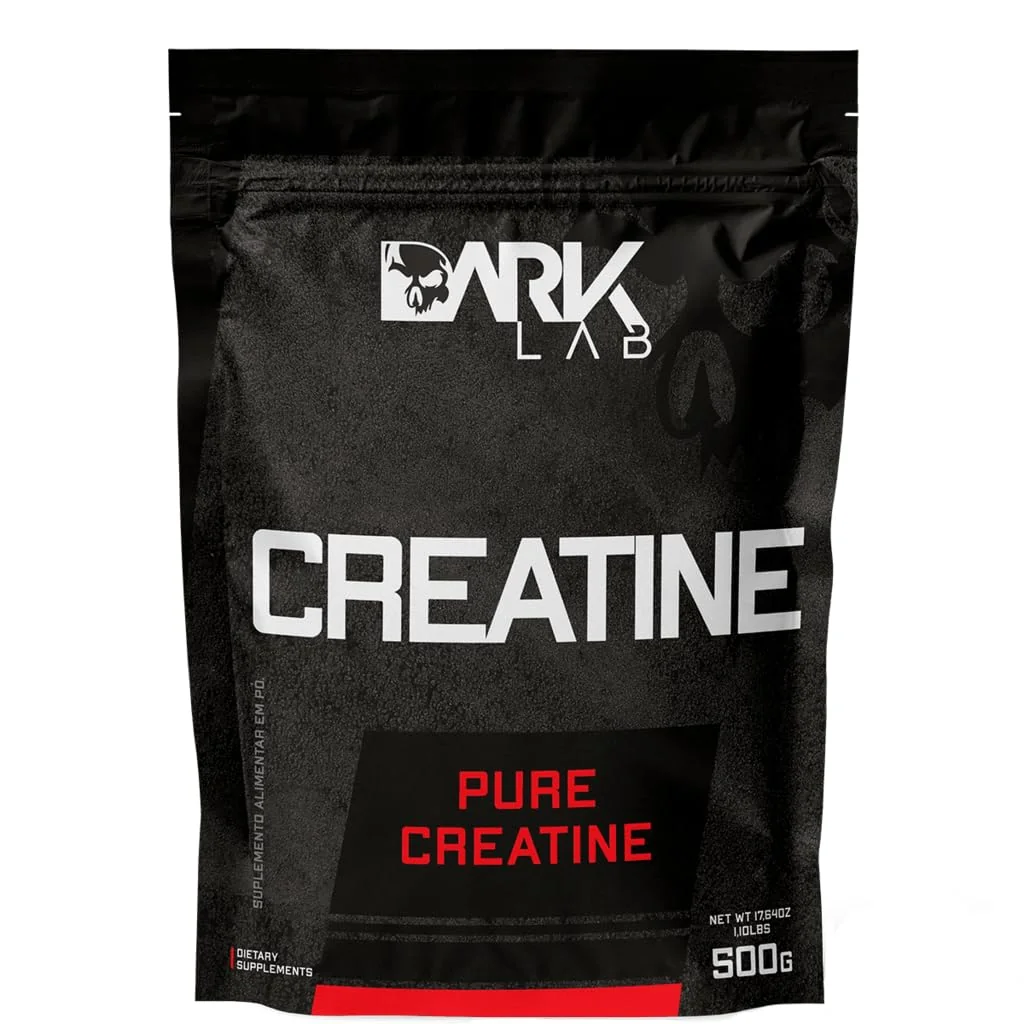Creatina Pura Dark Lab, Monohidratada 100% de Pureza, Sem Glúten, Sem Sabor (500g)