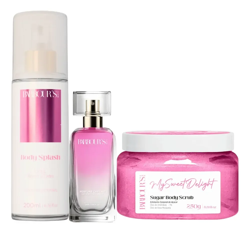 Body Splash Esfolainte Corporal Perfume Capilar My Sweet Delight Barbour's Beauty