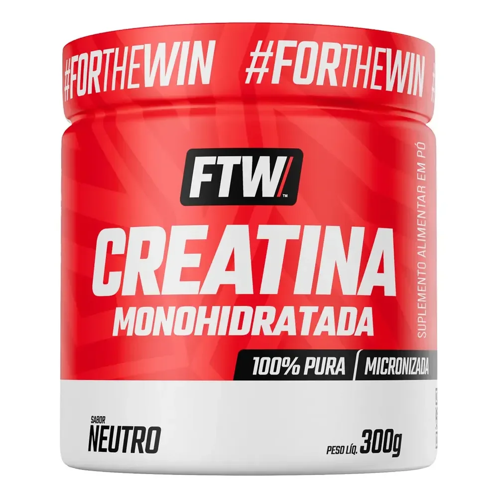 Creatina Monohidratada Pura 300g Pote Suplemento Em Pó 100% - Ftw Neutro