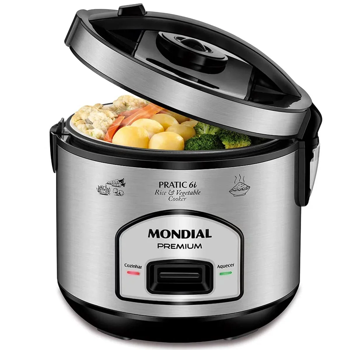 PANELA ELÉTRICA DE ARROZ MONDIAL PRATIC RICE PE-43 INOX - 127V