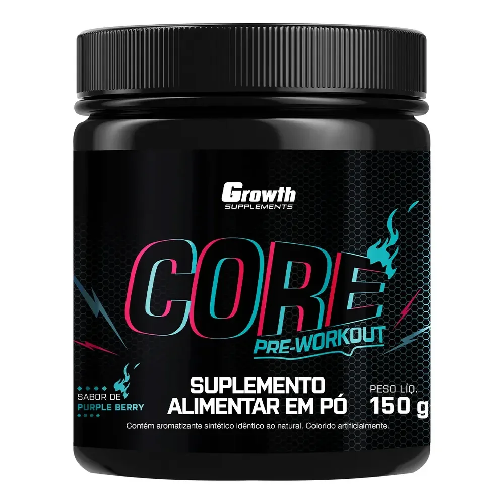 Pré Treino Core 150g Growth Supplements Purple Berry
