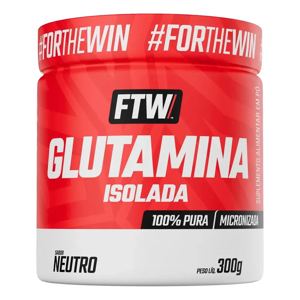 Glutamina 100% Pura E Isolada Pote 300g - Ftw Sem Sabor