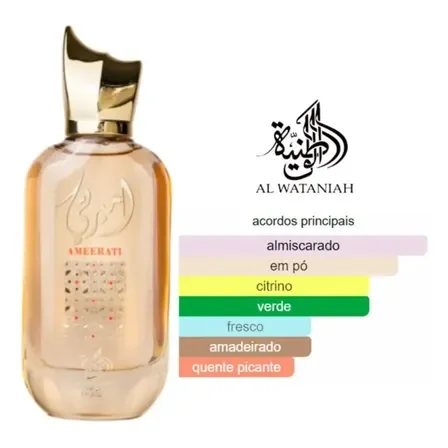 Perfume Árabe Feminino Ameerati Al Wataniah Eau De Parfum 100ml Edp