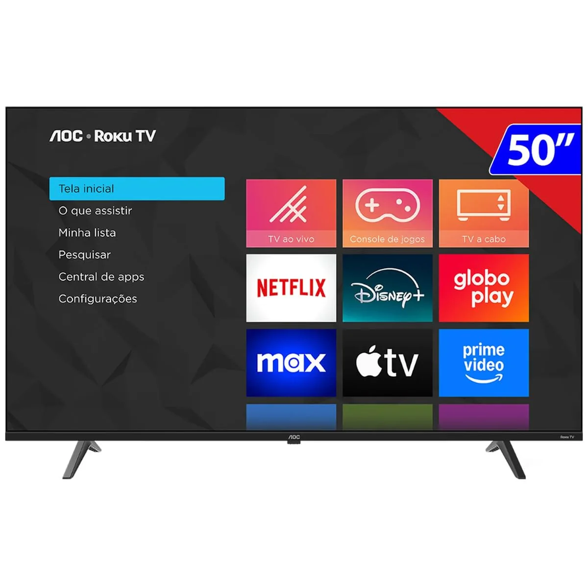Smart TV AOC 50 Polegadas, DLED, 4K, Roku TV - 50U7045/78G