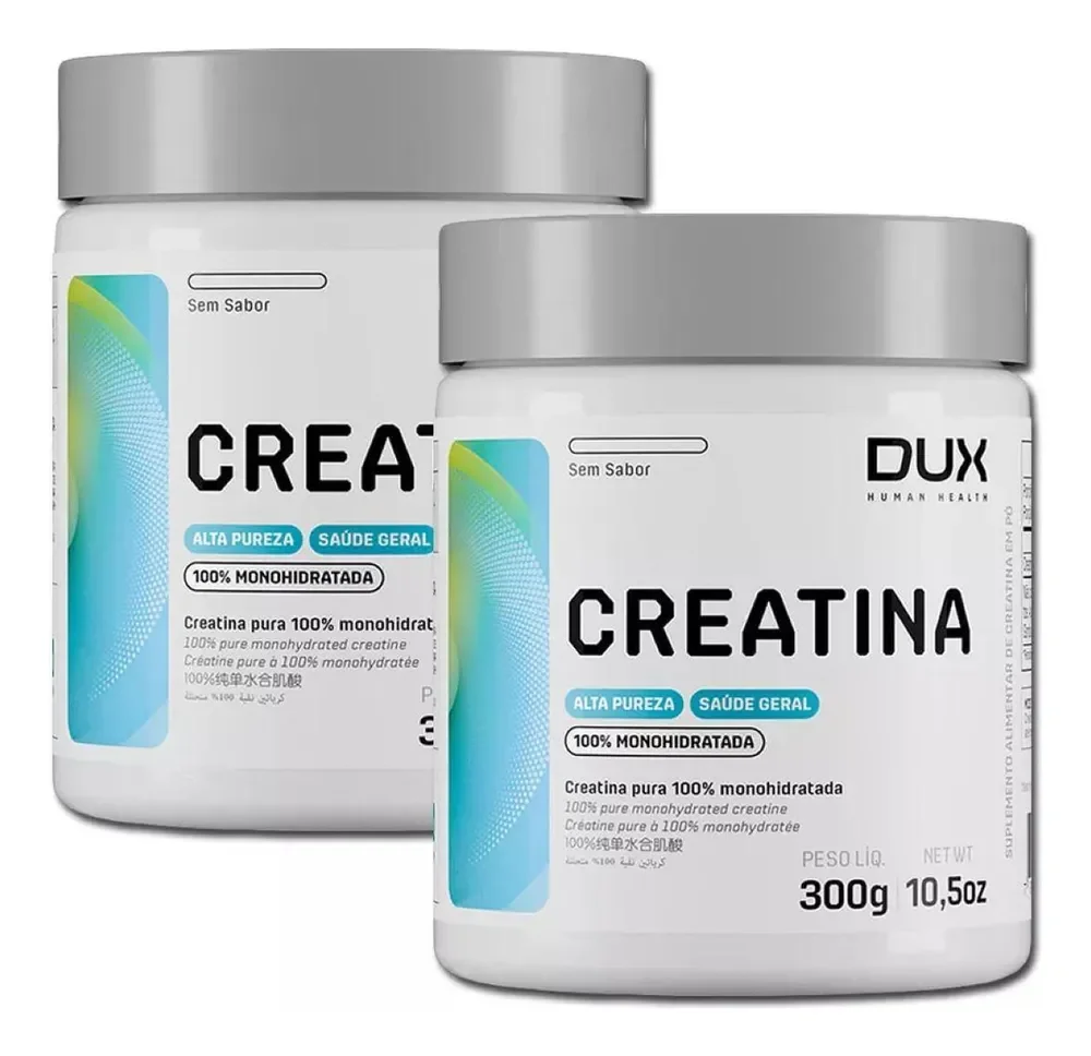 Kit 2x Creatina Monohidratada 100% Pura 300g Dux Nutrition