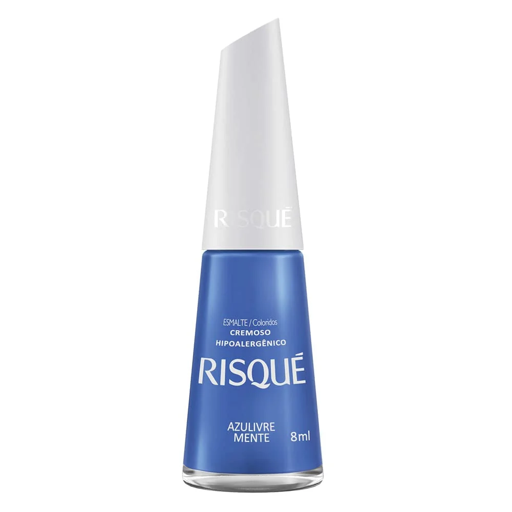 Esmalte Risqué Cremoso Azulivre Mente 8Ml, Risqué