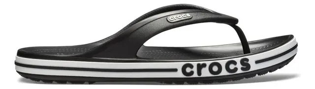 Chinelo Crocs Bayaband Flip Black/white