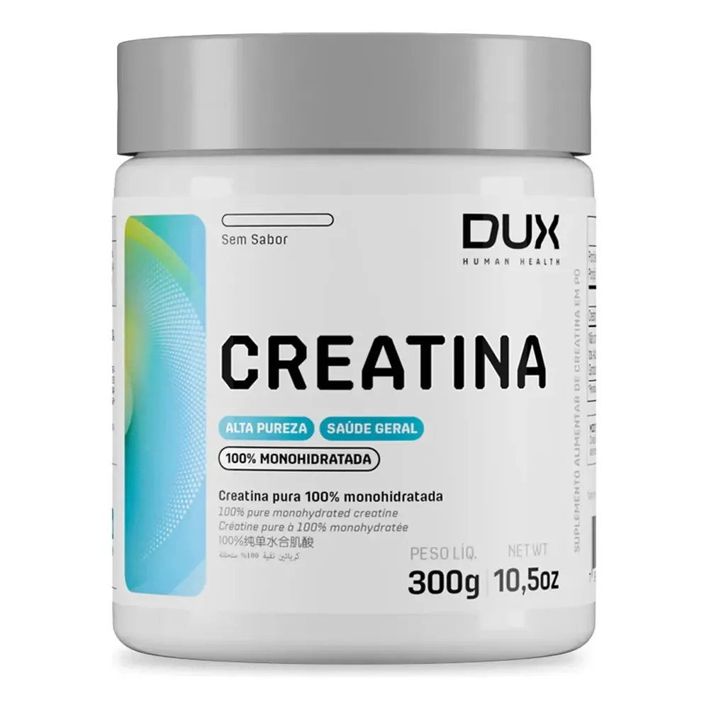 Dux Human Health Creatina Monohidratada Pura Sabor Neutro 300g Sem Sabor