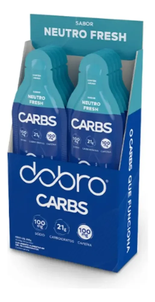 Carbs Gel Dobro Sabor Neutro Fresh Com Cafeína
