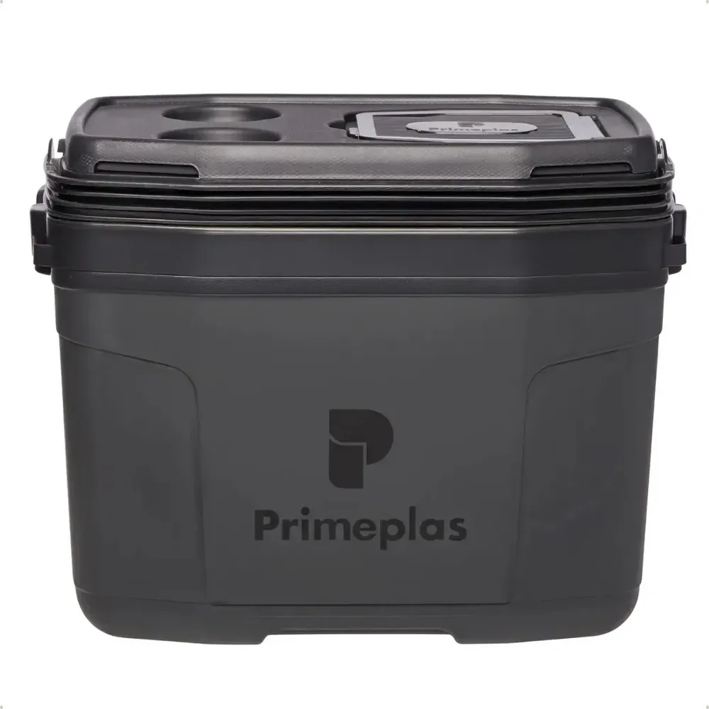 Caixa Termica Media Primeplas 20 Litros Com Isolamento Na Tampa - Cooler Preto para Praia Camping Viagem