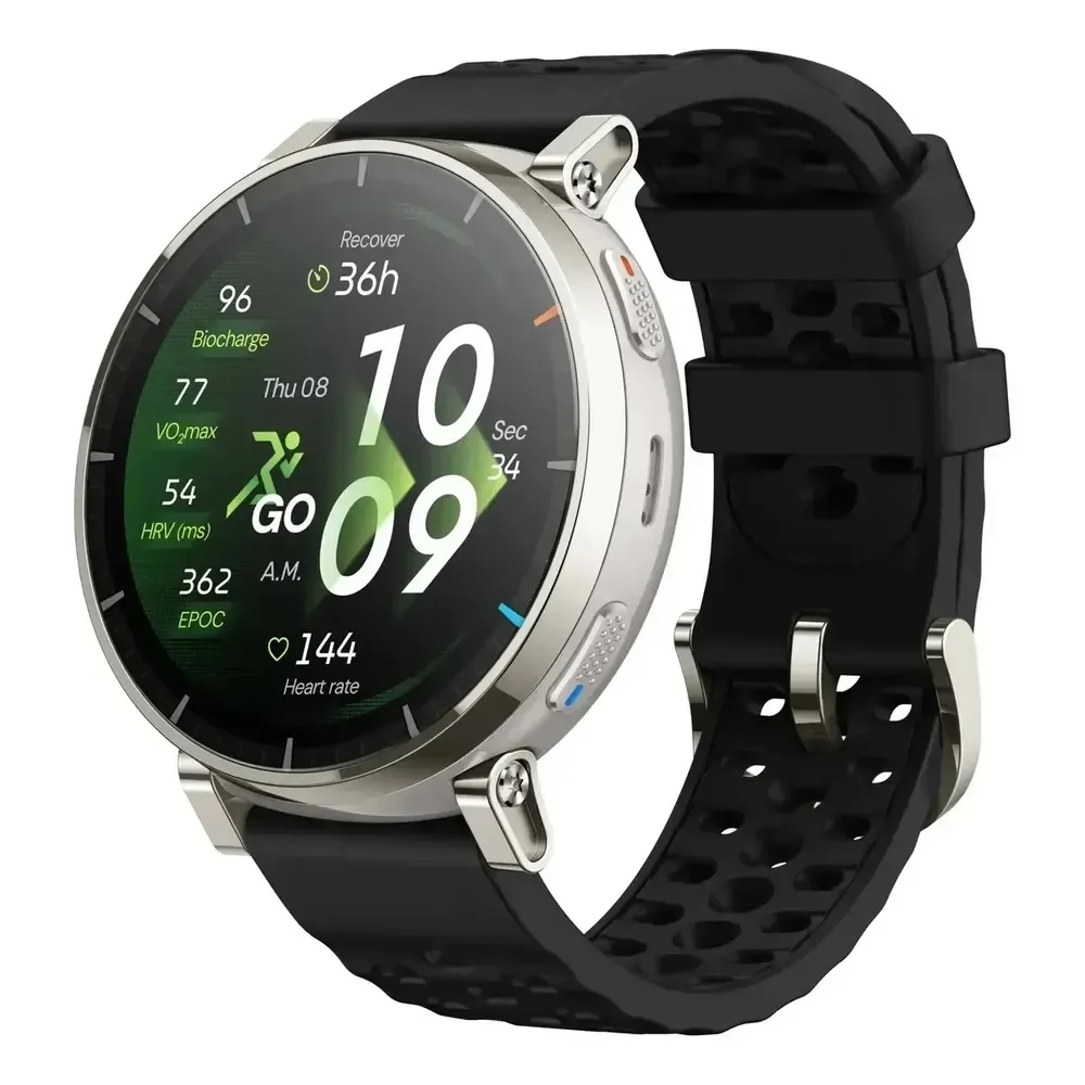 Smartwatch Amazfit Active 3 Premium 2026 Gps Bateria 12 Dias Apex Silver Prata Mesh Preto Prateado