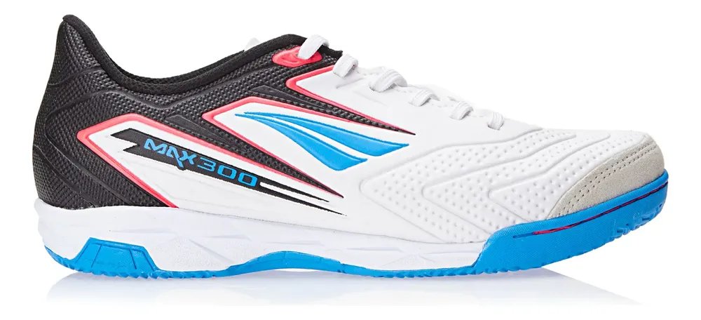 Chuteira Futsal Masculina Max 300 Y-1 Penalty Branco-azul-rosa 42 Br