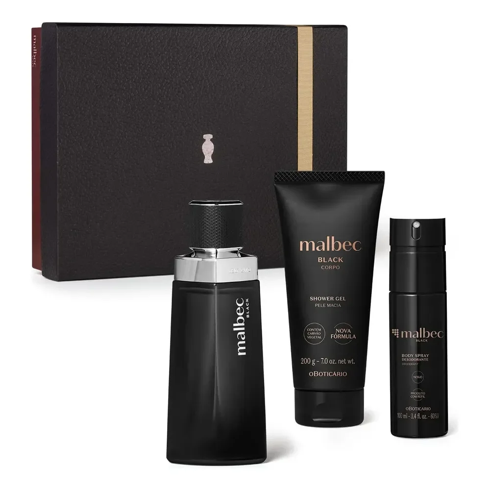 Kit Presente Malbec Black O Boticário Masculino Original