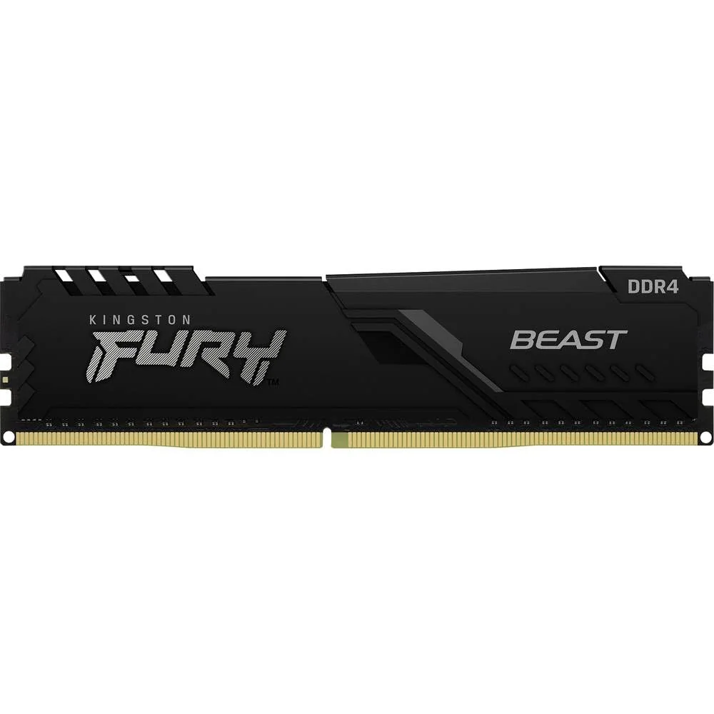 MEMÓRIA KINGSTON FURY BEAST DIMM DDR4 8GB 3200 MHZ KF432C16BB/8 1,35V 1Rx* 288 pinos Desktop Gamer