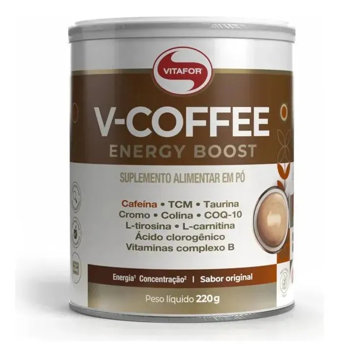 Suplemento V-coffee Energy Boost 220g Vitafor