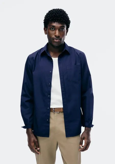 Camisa Básica Masculina Manga Longa Slim Hering