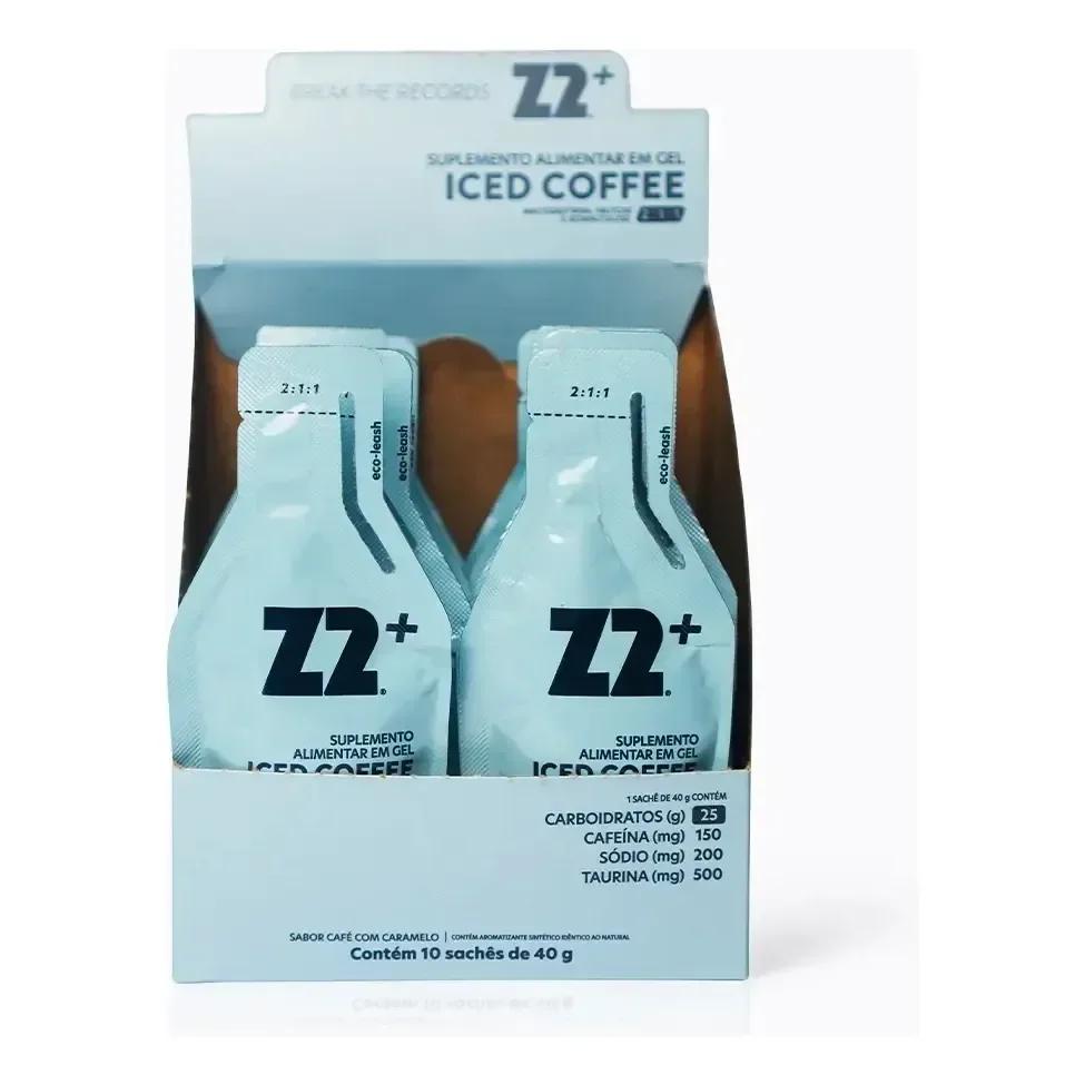 Energy Gel Z2+ Display 10 Unidades 25carb - 400g Sabor Café Gelado