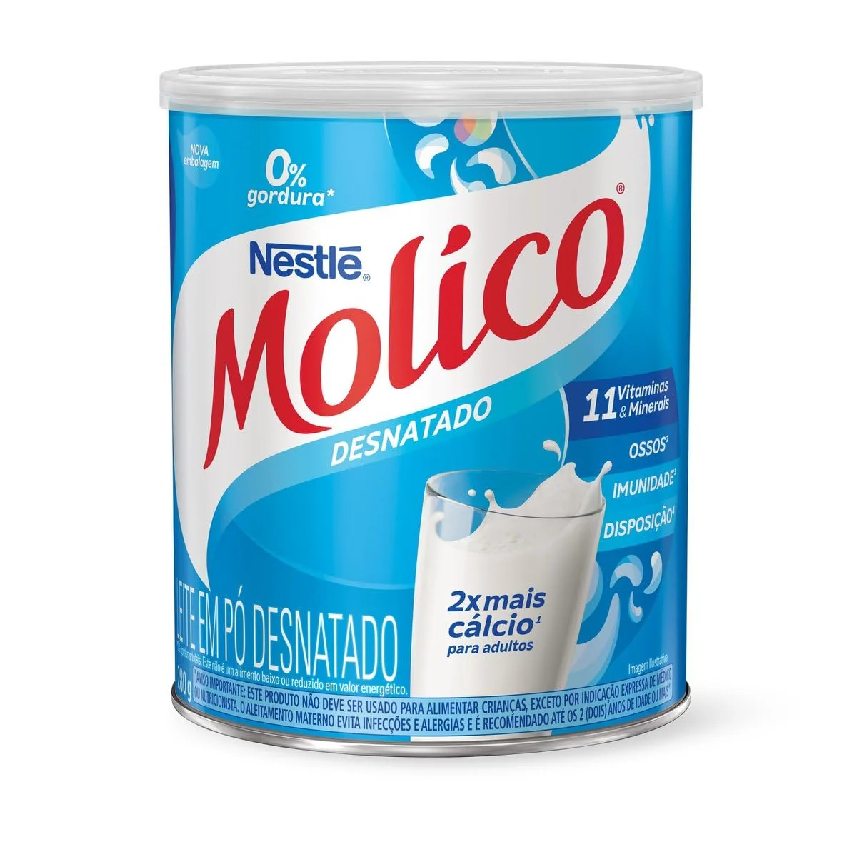 Leite em Pó Desnatado MOLICO Total Cálcio 280g Molico Sabor